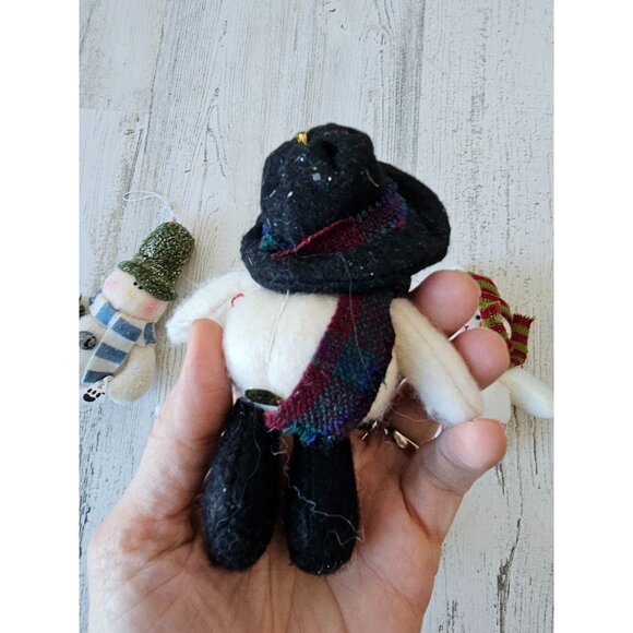 plush snowman tree country folk ornament set Xmas religious plush tree - Picture 5 of 11